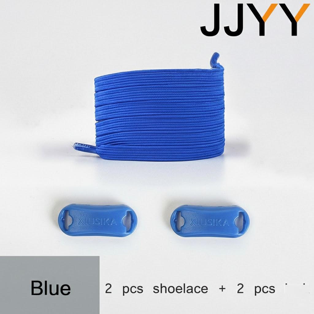 1Pair No Tie Elastic Shoelaces for Sneakers Flat Rubber Bands Quick Fit for Kids and Adults Durable Shoelace Replacement