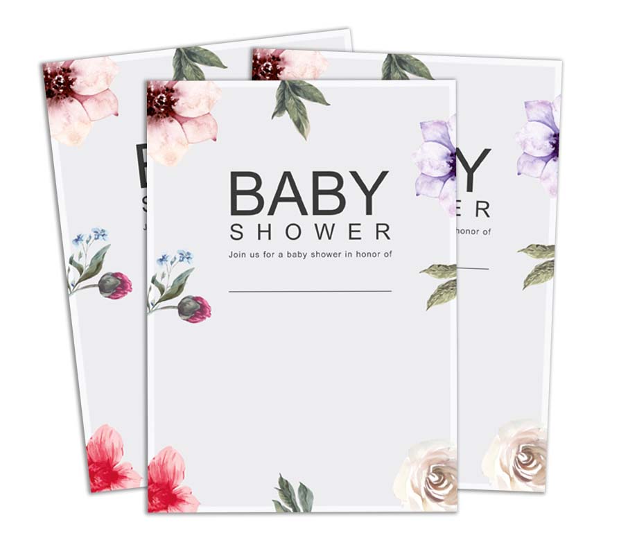 Darling Souvenir Baby Shower Invitation Card 28 Pcs Fill or Write In Blank Invites Printable Party Supplies