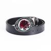 Rose-Shaped Waistband Leather Belt with Floral Pattern - Nightclub Single Loop Pants Accessory