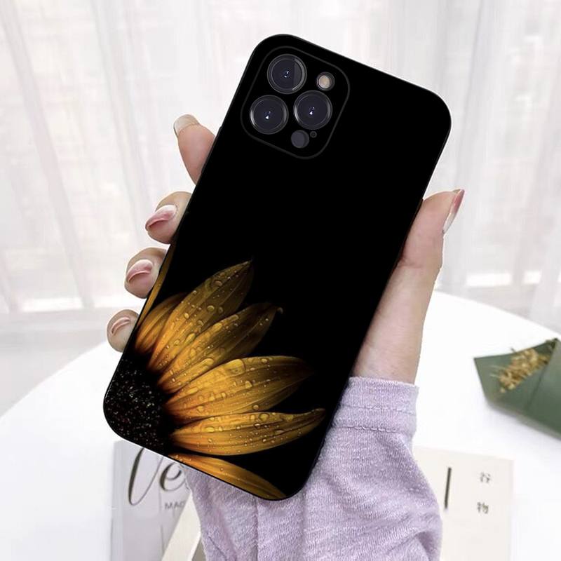 Clear Sunflower Phone Case Silicone Soft For iphone 14 13 12 11 Pro Mini XS MAX 8 7 6 Plus X 2020 XR Shell