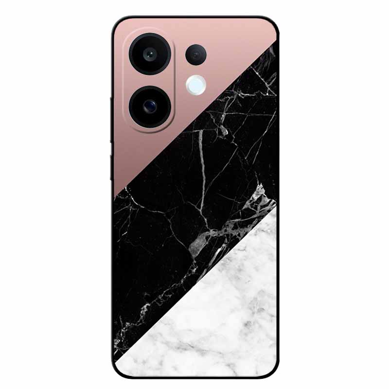 For Vivo S30 5G Cases V2464A Marble Painted Silicone Back Cover Cases For V2464A Soft Black Funda VIVO S30 TPU Cases Vivo S30 5G