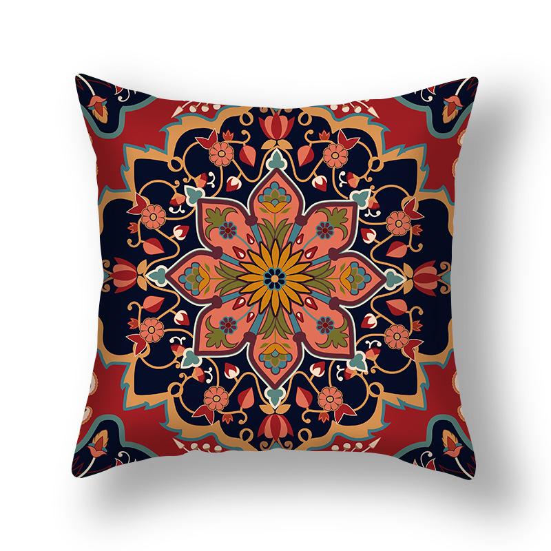 New Persian Carpet Pillowcase Holiday Decorative Pillow Short Plush Cartoon Print Sofa Pillow