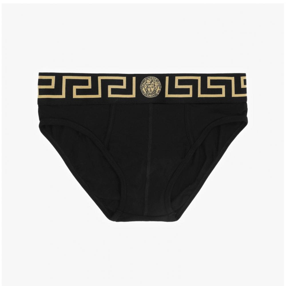 Versace Au10027 1a10011 A80g Bordure Greca Slip Homme S Sous-vêtement