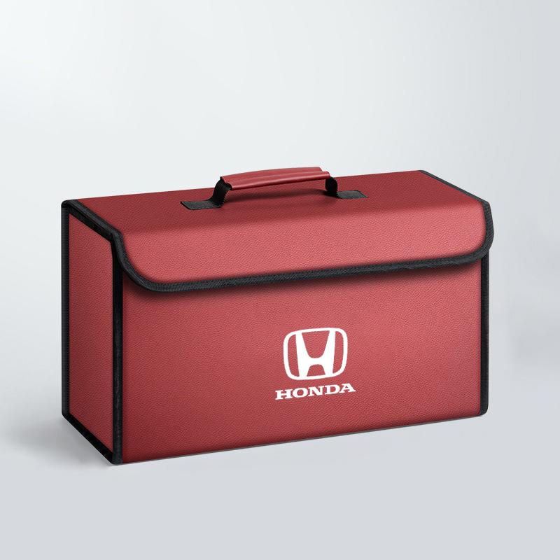 Leren Opbergbox voor Kofferbak van Auto, Opvouwbare Opbergtas voor Honda Civic Jazz Accord Pilot CRV Odyssey Passport City HRV Vezel
