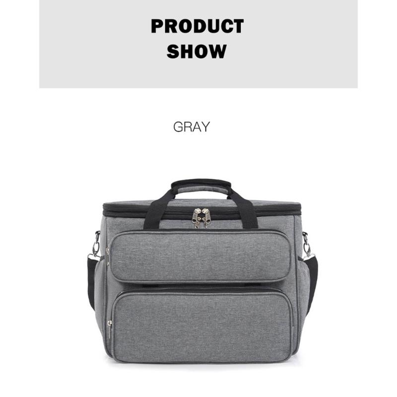 Practical Oxfords Fabric Sewing Accessories Case with Shoulder Strap Foldable Design For Handmade Craft Storage