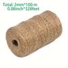 Garden Twine, 328 Feet 2mm Green Plant Ties, Strong Jute Twine String for Climbing Plants, Tomatoes, Floristry, Crafts