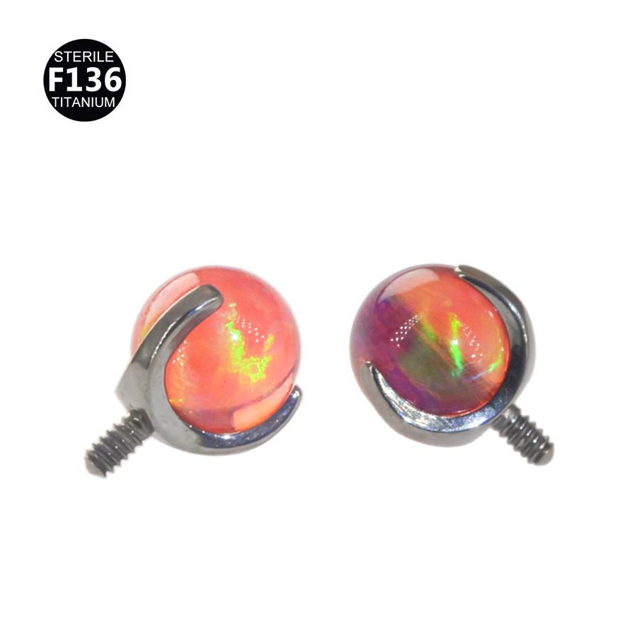 G23 Titanium Aurora Jelly Opal Stud for Ear, Lip, Tongue, and Cartilage Piercings