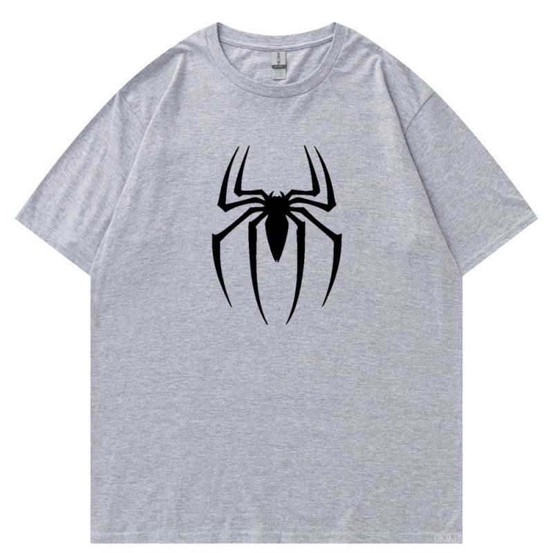 Loose And Comfortable Short Sleeves Unisex Unisex Oversized Clothes Summer New Cotton Unisexs Tshirts Spider Pattern Printed Tees