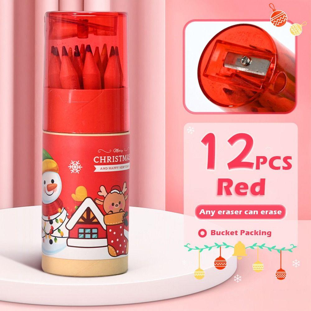12pcs 12 Colors Drawing Graffiti Pencil with Sharpener Art Painting Pencil  School Office