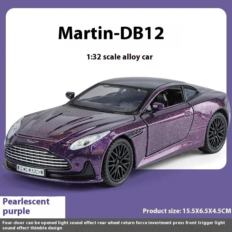 1:32 Martin DB12 GT Supercar Legierung Druckguss Metall Modellauto Sound und Licht Hobby Sammlerstücke Ornamente Geburtstagsgeschenk Jungen