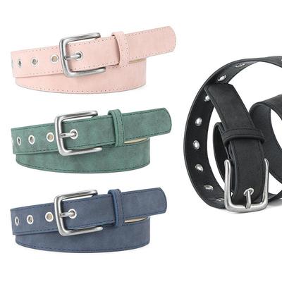 Ceinture de taille rétro pour femme en cuir PU avec texture givrée et boucle à ardillon