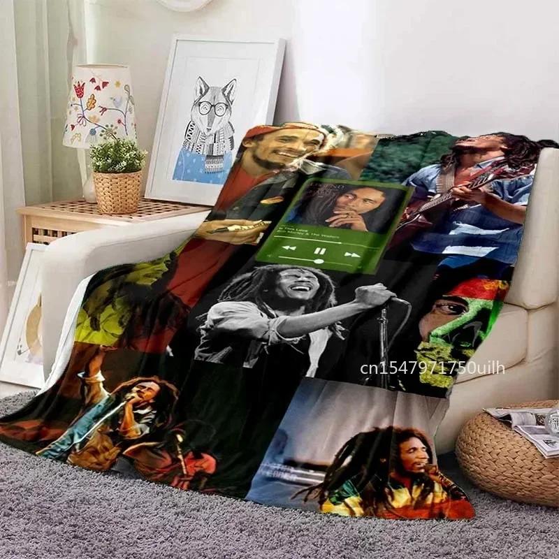 

Bob Marley Album Blanket Reggae Music Jamaican Style Soft Flannel Blanket Portable Home Travel Sofa Blanket 30x40in