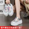 Little White Shoes Women's Shoes Will Be Popular In the Summer of 2025, Fashionable and Versatile, with a Thick Sole That Increases the Height of 8cm 