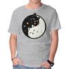Unisex Crew Neck T-Shirt Space Kittens Graphic Short Sleeve Casual Tee