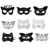 Festive Cat Costume Accessory Halloween Masque Half Face Lace Masquerade Funny Fox Animal Cosplay for Carnival Ball Party Accessories
