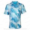 Sommer-Golfkleidung Blumiger Lässiger Print Mode Polo Kleidung Kurzarm-T-Shirt Golfplatz Sportkleidung Fußball