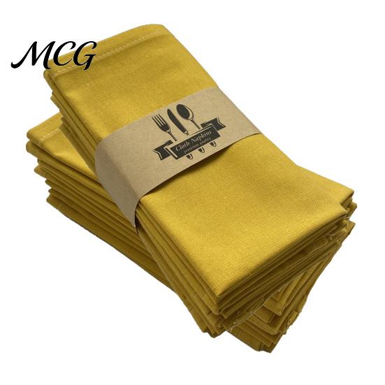 Durable Cloth Napkins Rustic Linen Napkin, 16 Inch Farmhouse Style Solid Color Eco-friendly Reusable Machine Washable Napkin for Dining Table Wedding H