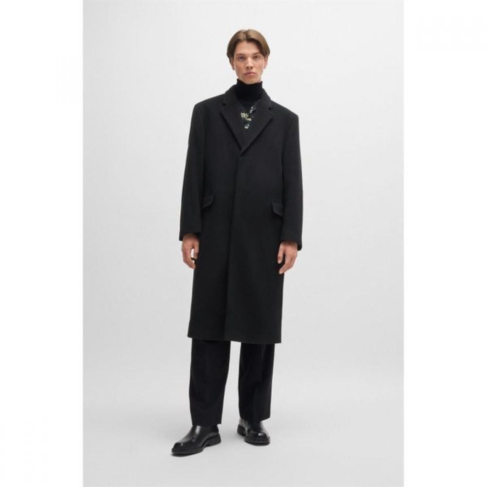 

Hugo Regular Fit Wool Blend Coat Black 50528262001 M