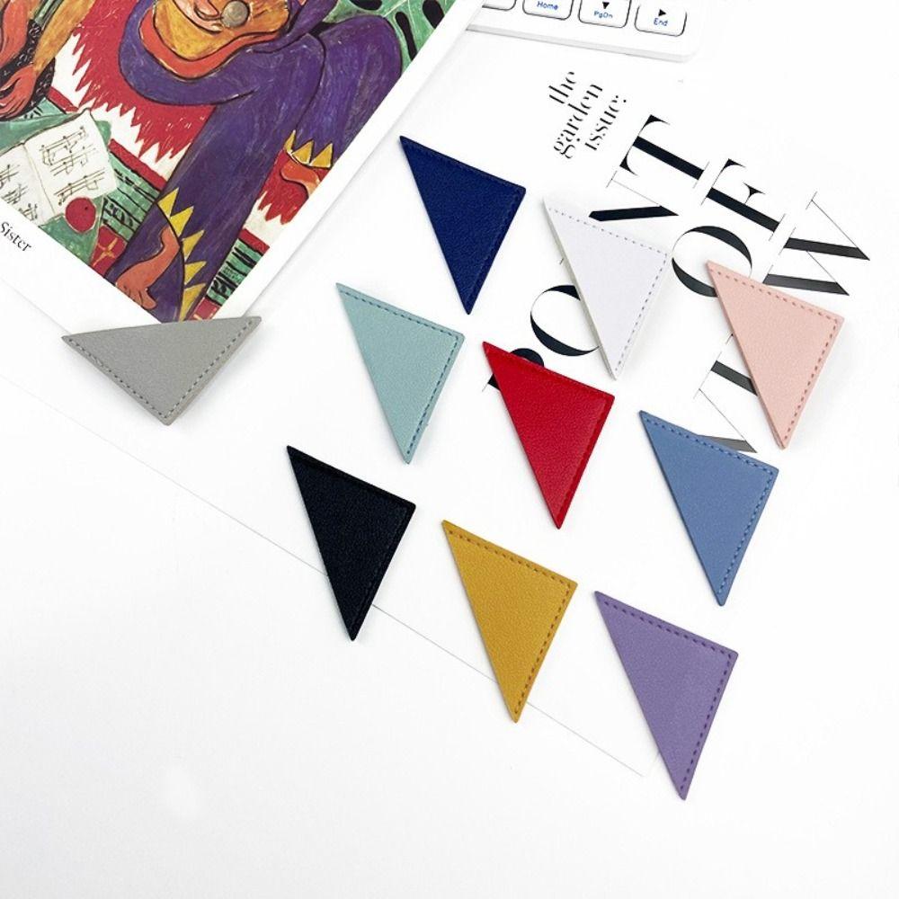 

Кожаная угловая закладка Треугольные угловые маркеры для страниц Канцтовары Кожаные закладки