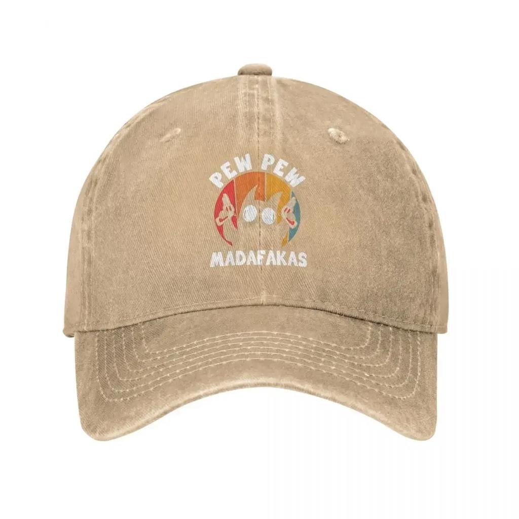Unisex Cute Cat Pew Pew Madafakas Caps Outfits Baseball Cap Classic Headwear Funny Cats Dad Hat Adjustable
