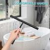 Silicone Shower Squeegee Window Glass Cleaner Wall Mount Bathroom Wiper with Hook