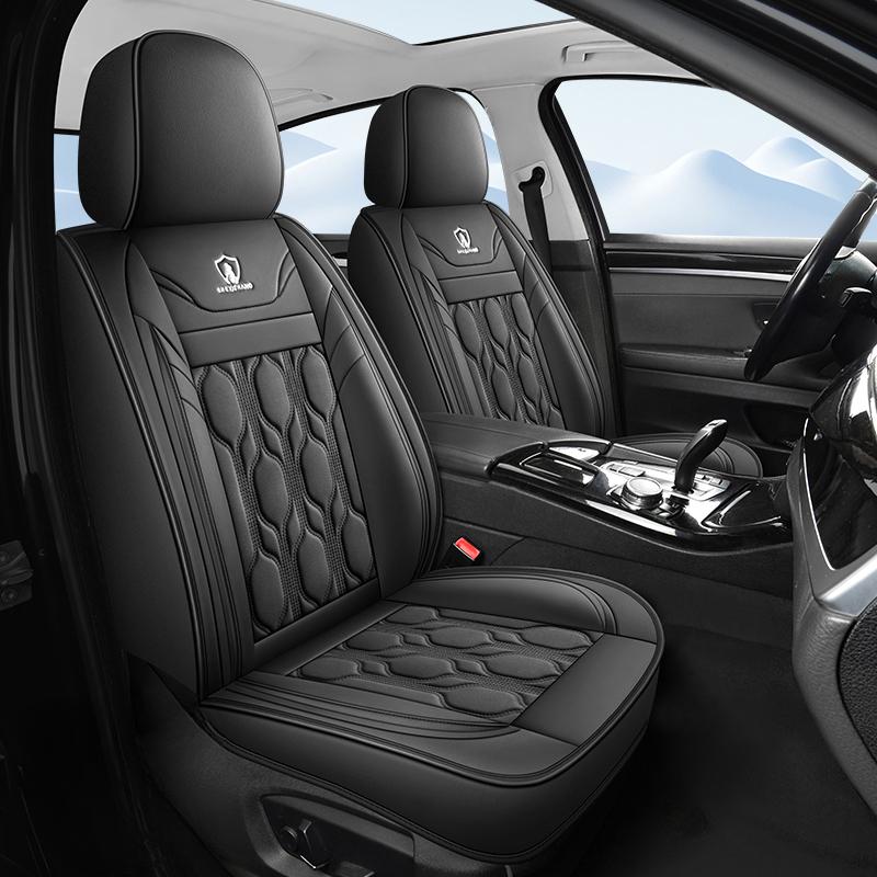

2pc PU Leather Car Seat Covers Front Pair, Waterproof Seat Covers for Cars, Non-Slip Covers Universal Fit for Most Cars Artificial Leather&Four Seasons чёрный