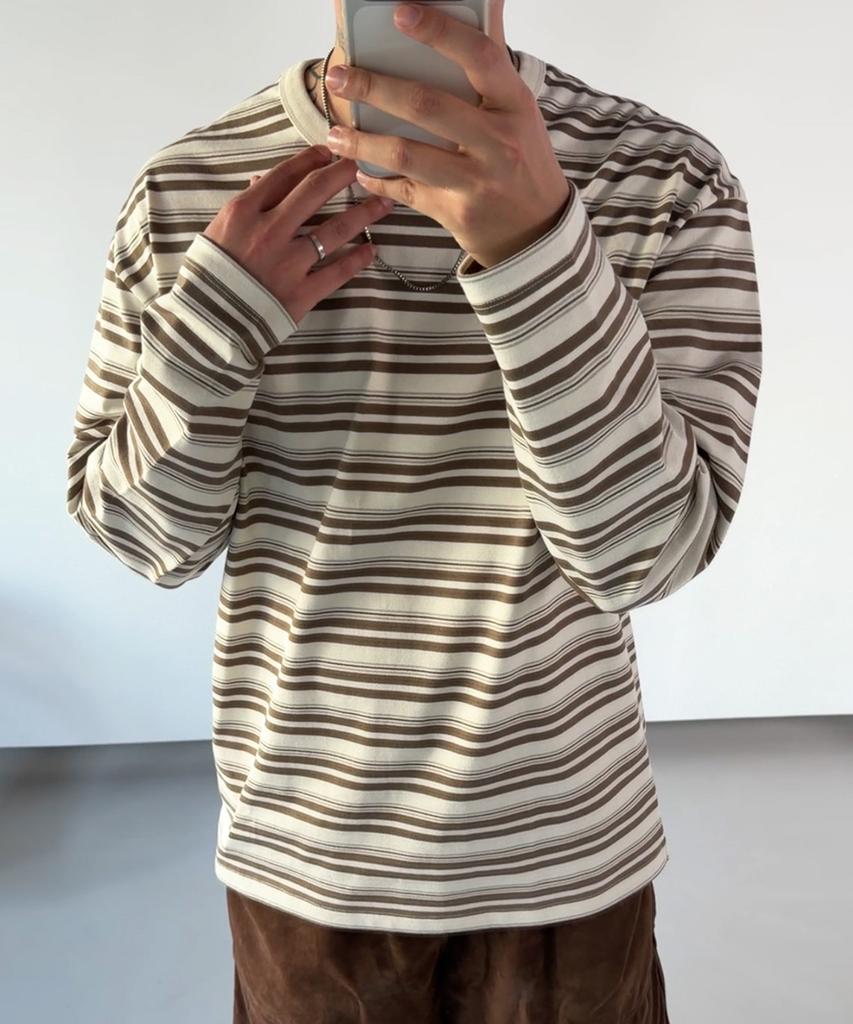 TMAKER Daily Multi Stripe Long Sleeve Lbe
