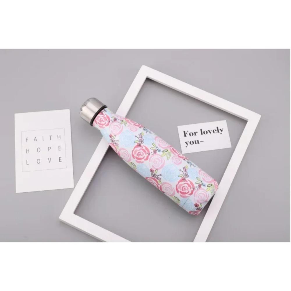 

500 мл спортивная бутылка для воды, гальваническая чашка для кокса, нержавеющая сталь 304, вакуумная изоляция, предметы для напитков, посуда для напитков, индивидуальная посуда 500ml