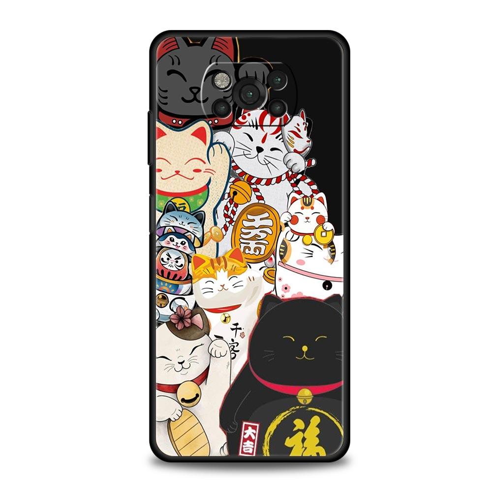

Чехол для телефона для Xiaomi Poco F7 F6 F5 F4 F3 X7 X6 X5 X4 X3 NFC M4 C51 C55 GT 5G Мягкий ТПУ Чехол Capas Животное Кот Татуировка Fundas Сумки Poco F7 Ultra