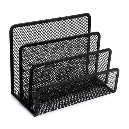 

Черный сетчатый сортировщик писем, лоток для деловых документов, настольный органайзер для офисных файлов, держатель