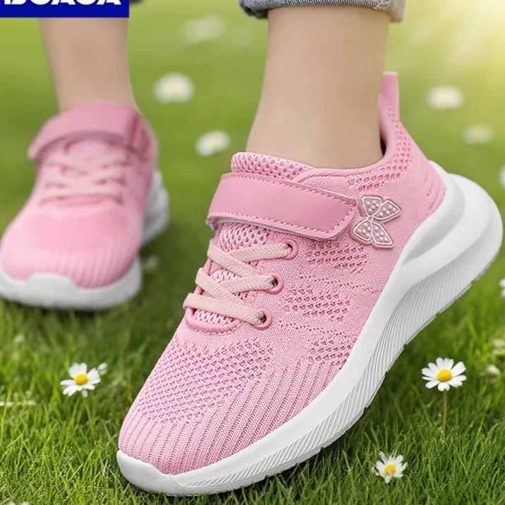 Scarpe Casual Carine da Ragazza Sneakers da Corsa Leggere in Rete Calzature Piatte Comode per Camminare Bambini Studenti Antiscivolo