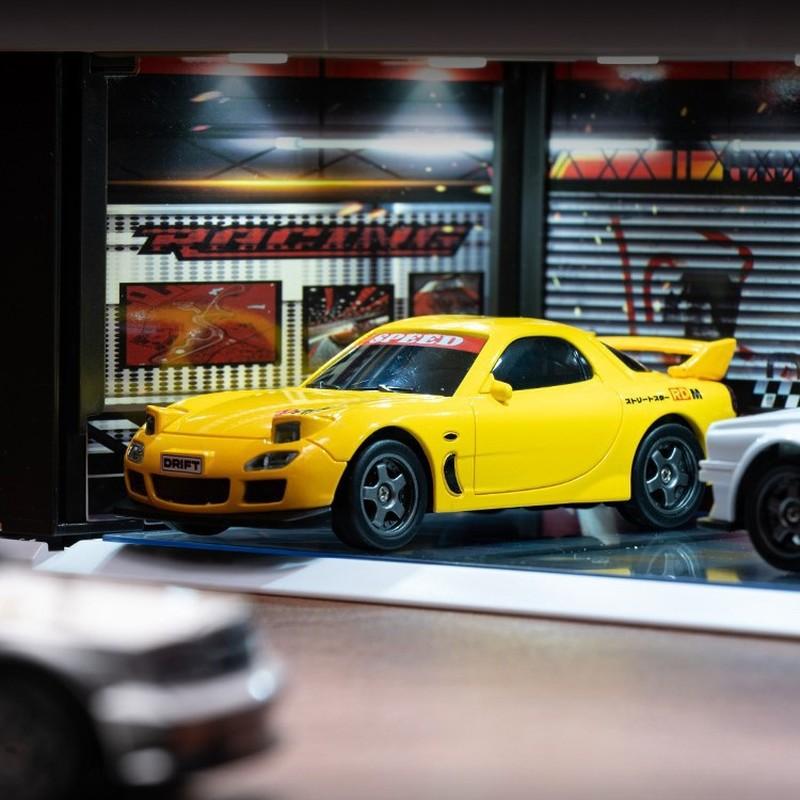 MAV2  Whoosh 1:43 Mini High Speed Drift 4wd Led Racing Car For Mazda Rx7 Subaru Kids Remote Control Car Model Toy Ges