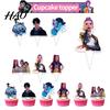 Affordable Birthday Party Decorations Demon Hunters Set Anime Theme Happy Themed Supplies with Banner Cake Toppers Backdrop for Kids Fans High-quality