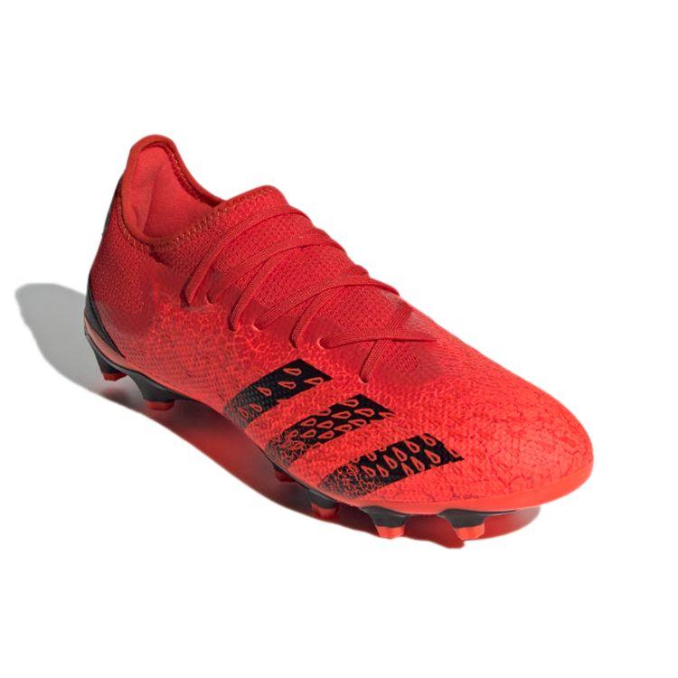 Adidas Predator Freak .3 Round Toe Lace-Up MG (Rubber Short Studs) Non-Slip Breathable Soccer Shoes Men Soccer Shoes Black GZ2824