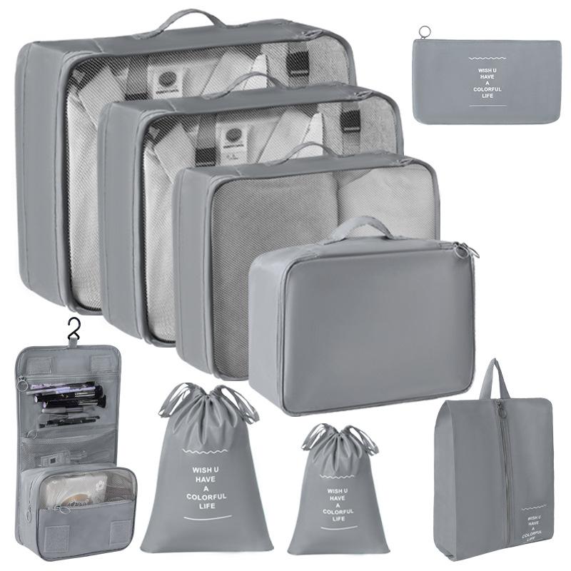 6/7/8/9/10 Pcs Set Travel Organizer Storage Bags Suitcase Packing Cubes Set Cases Portable Luggage Clothes Shoe Tidy Pouch Folding