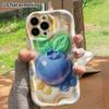 Phone Case: 2D Flat Design, Suitable for iPhone 18 17 16 15 14 13 Pro Protective Case, Cartoon Blueberry, Perfect Christmas and Halloween Holiday Gift