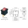 KCD1 Rocker Switch 15x21MM Latching Power Switch with Indicator Light 2/3/4 Pin 6A 250V 10A 125V