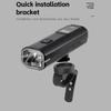 Watertight Bicycles Head Light Cycling Front Lamp Rechargeable Front Light Handlebars Flashlight LED Bicycles Head Lamp