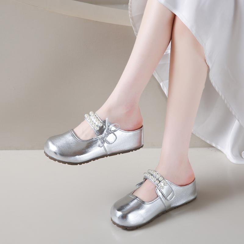 Fashion CRLAYDK Women's Slip On Mule Pearl Height Increase Comfortable Casual Backless Loafers Classic Walking Ladies Dressy Slide