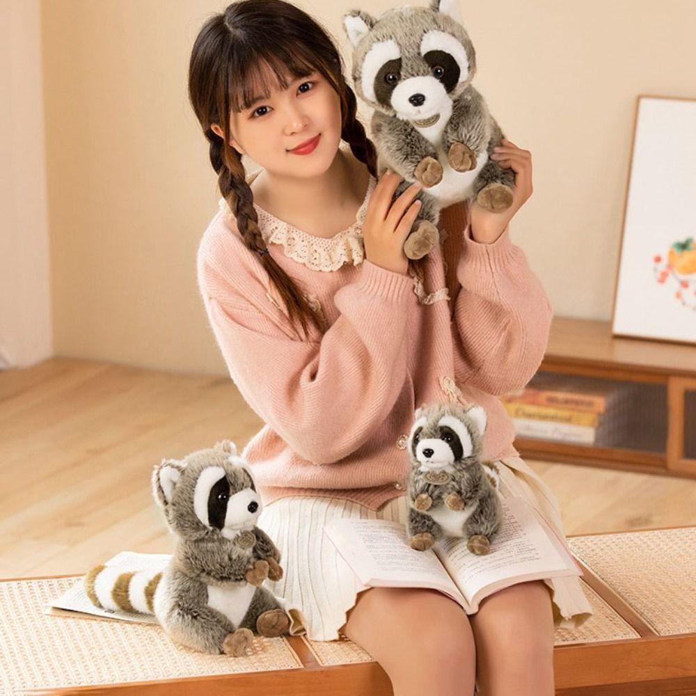Animal Plush Simulation Raccoon Plush Toy PP Cotton Animal Stuffed Dolls Birthday Gift