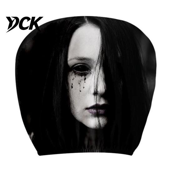 Removable Headrest Protector Universal Car Cover, Scary Face Protective Seat Cover for Most Vehicles, Easy to Install Automotive Interior Accessories