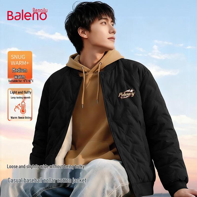 Baleno Men's Winter Plush Lined Cotton Jacket