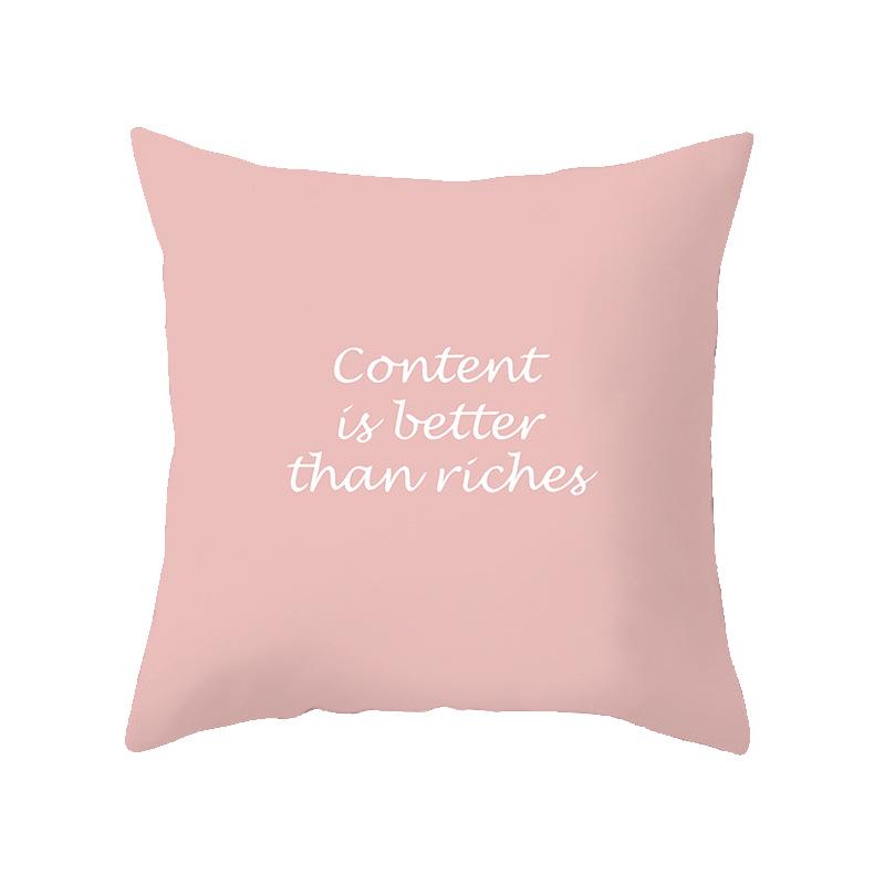 Pink Print Sweet Decorative Pillowcase Sofa Cushion Car Decoration Cushion Cover Cute Exquisite Home Decor Pillowcase