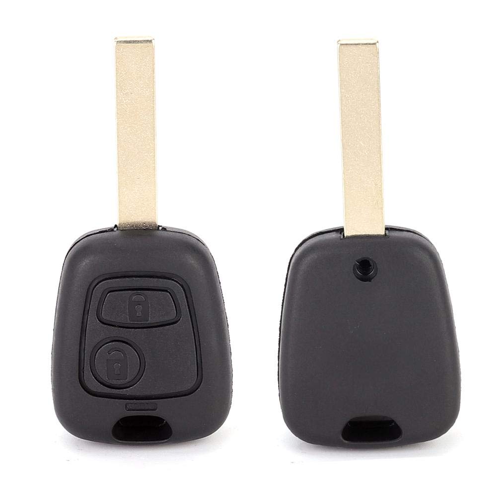 Car Key Case, 1 Car Key Case, Peugeot 307 Key-Qiilu Key Shell, 2 Buttons