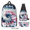 Cook Backpack Student School Bag Lightweight Polyester Backpack Three-Piece Set
