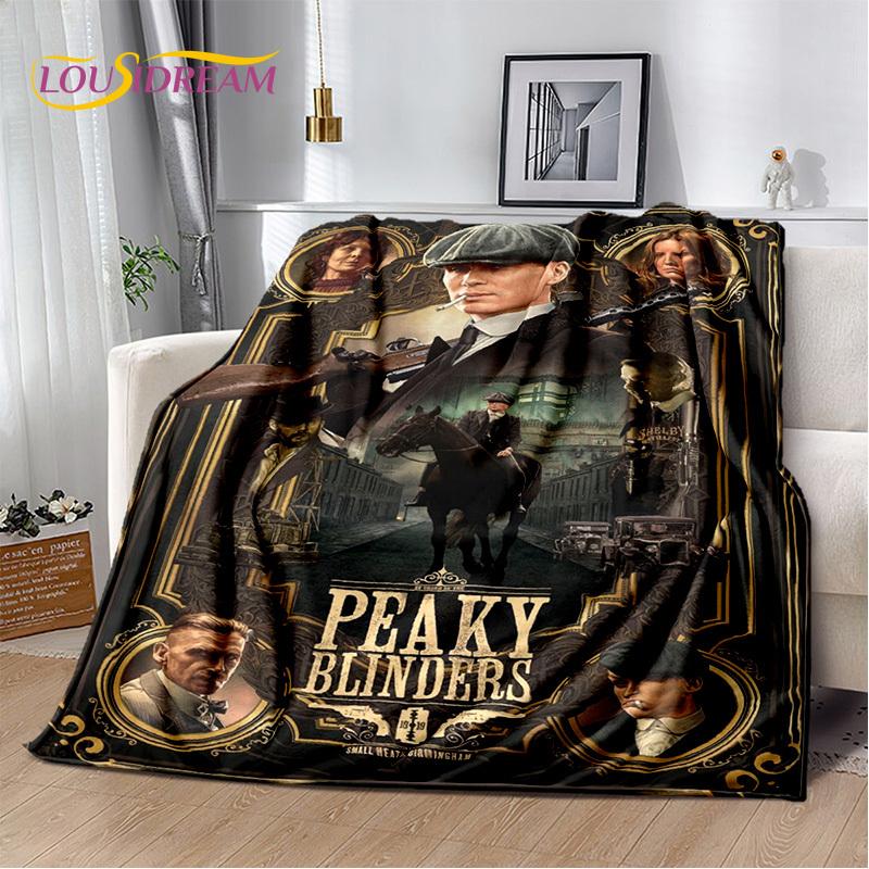 2025 New Tommy Shelby P-Peaky B-Blinders Soft Blanket,Soft Throw Blanket for Home Bedroom Bed Sofa Picnic Travel Cover Gift