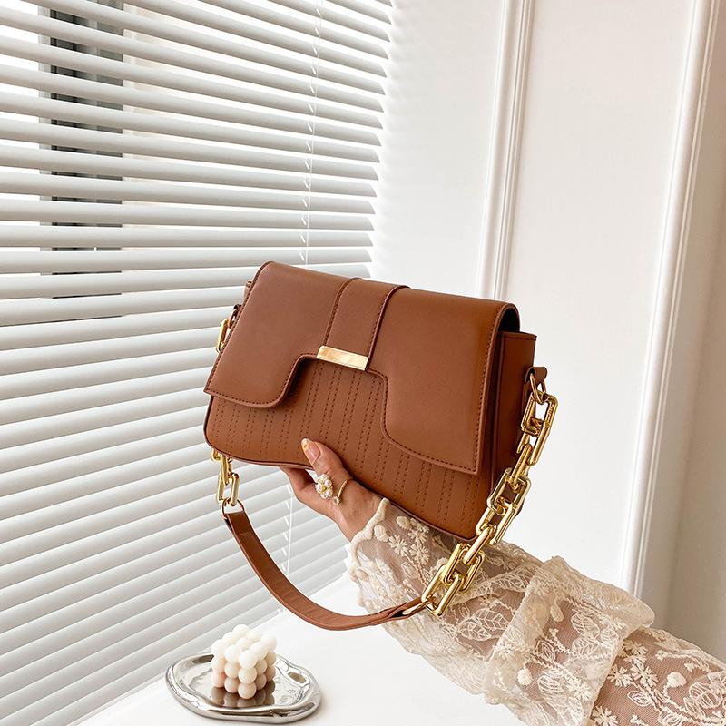 

Осіння текстура камінь візерунок сумка нова мода незвичайна маленька квадратна сумка універсальна ins ланцюжок сумка-месенджер коричневий