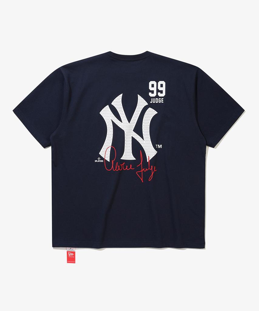 New Era Mlb New York Yankees Player Signature T-Shirt Team Navy