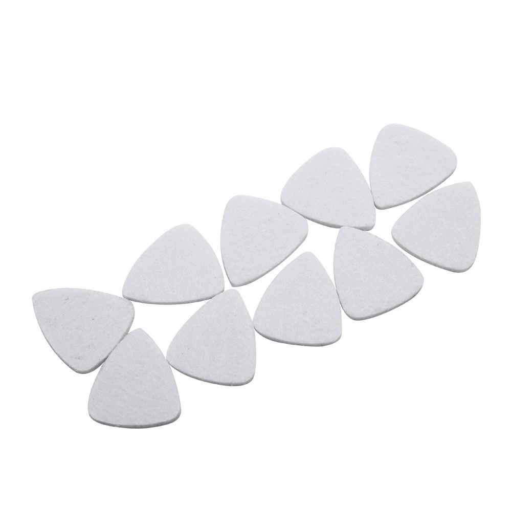 10Pcs High Quality Wool Felt Picks Plectrums 3mm for Guitar Ukulele(Black)