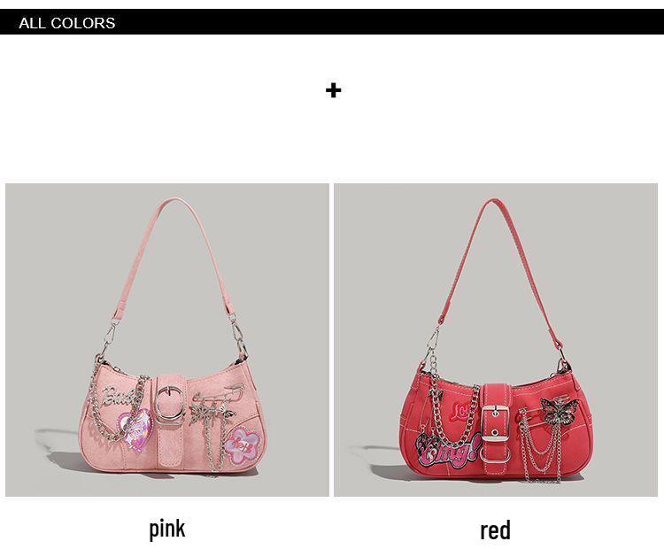 Autumn 2023 Y2K Heart Laser Crossbody Bag for Women